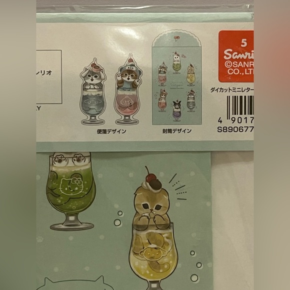 Mofusand Sanrio Die Cut Mini Letter Set - Picture 4 of 6